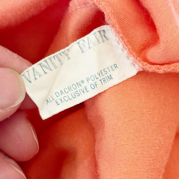 Vintage Vanity Fair Terry Robe Housecoat Orange 14 - Picture 9 of 12